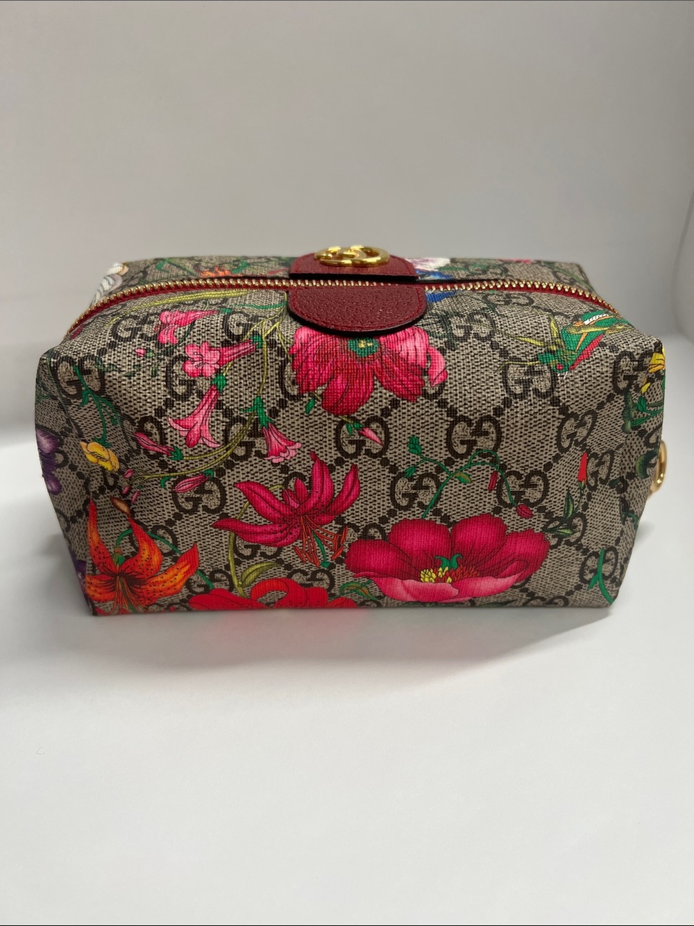 Gucci Ophidia GG Flora Cosmetic Zip Top Case - Certified Authentic - Picture 6 of 13